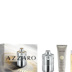 Homme AZZARO Wanted                Coffret Eau de Parfum, Shampoing et Format Voyage