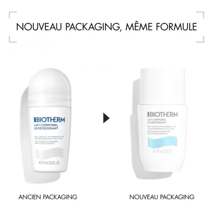 Biotherm Lait Corporel Déodorant Roll-on Anti-transpirant