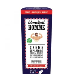 Homme Blondépil Homme Crème Dépilatoire Sous la Douche - Peaux Sensibles Aisselles - Corps