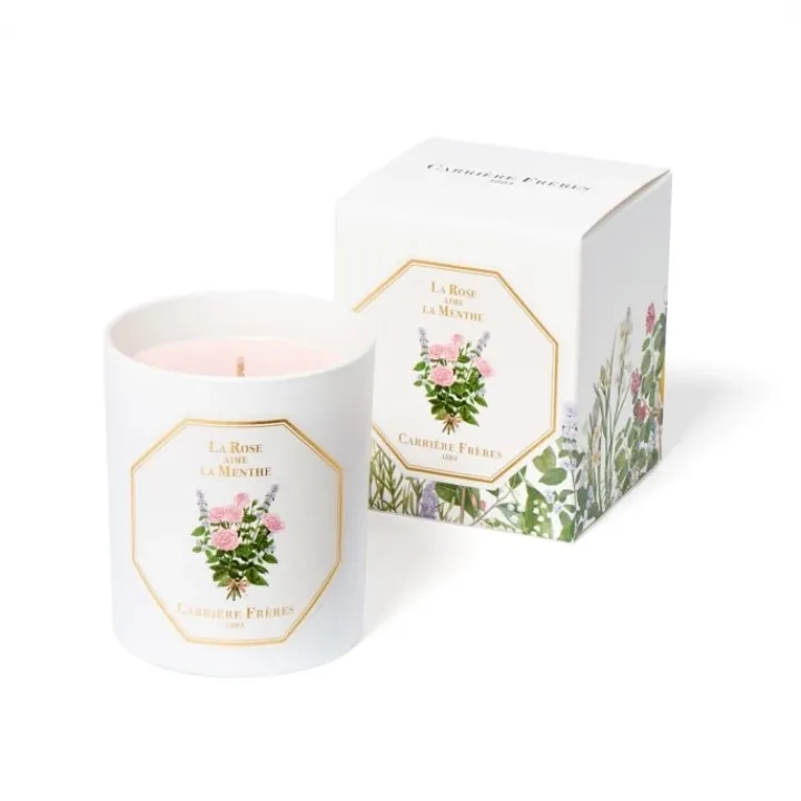 Carrière Frères La Rose aime la Menthe Bougie Parfumée