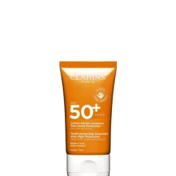 CLARINS Crème Solaire Jeunesse Très Haute Protection Visage SPF50+ Anti-Rides, Anti-Tâches