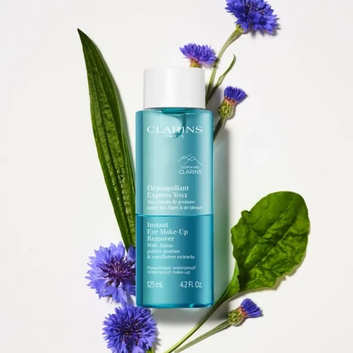 CLARINS Démaquillant Express Yeux Sensibles - Aux Extraits de Gentiane Jaune des Alpes & de Bleuet