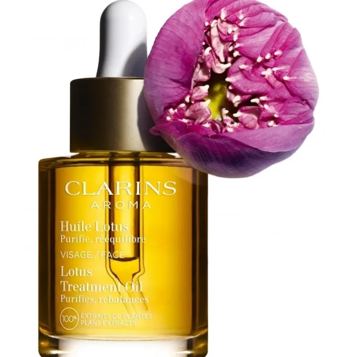 CLARINS Huile Lotus Purifie, rééquilibre