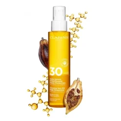 CLARINS Huile Solaire Embellissante Haute Protection Corps SPF30                Non Grasse, Non Collante