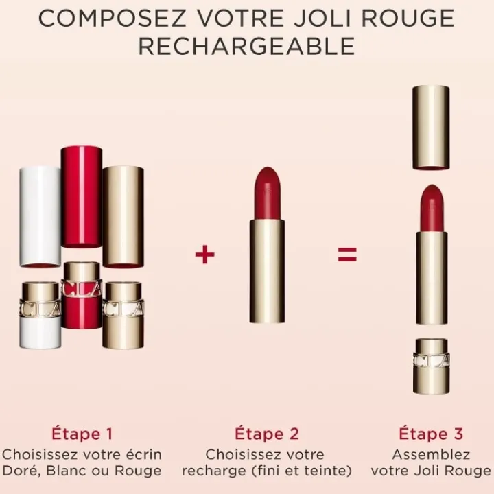 CLARINS Joli Rouge Velvet Rouge à Lèvres Fini Mat - Recharge