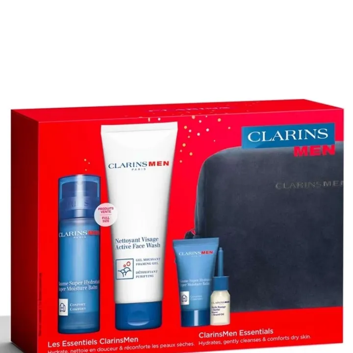 Homme CLARINS Men Coffret Baume Super Hydratant & Nettoyant visage
