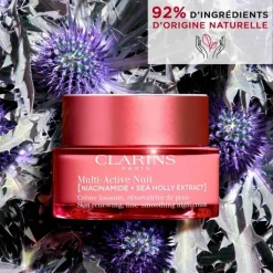 CLARINS Multi-Active Nuit Crème lissante, rénovatrice de peau – Toutes peaux