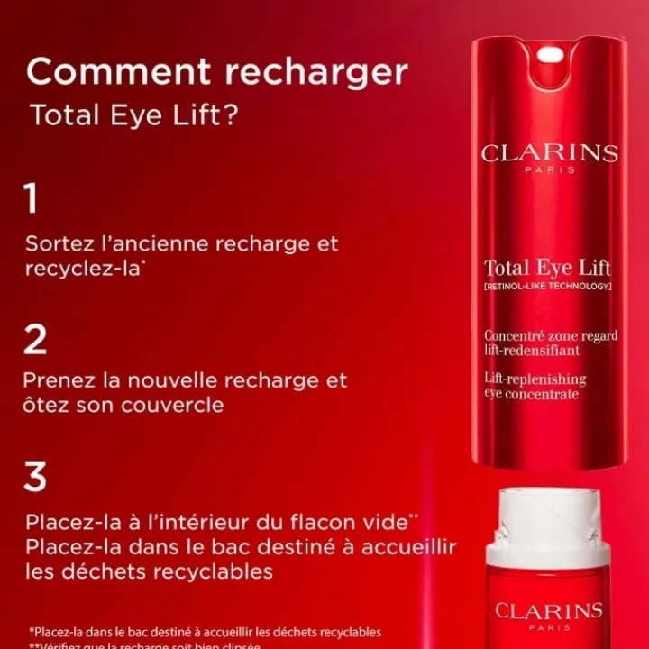 CLARINS Total Eye Lift - Contour des yeux anti-âge Soin yeux anti-rides - Recharge