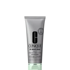 CLINIQUE All About Clean                Gommage + Masque Au Charbon 2-en-1