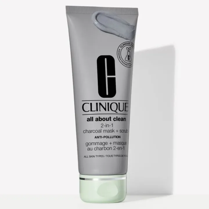 CLINIQUE All About Clean Gommage + Masque Au Charbon 2-en-1