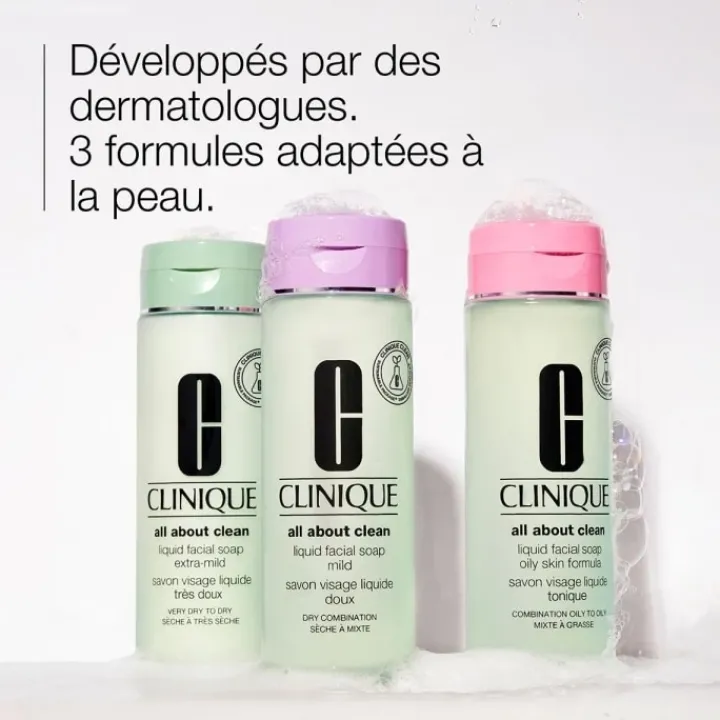 CLINIQUE All About Clean™ Savon Visage Liquide Tonique - Peaux mixtes à grasses