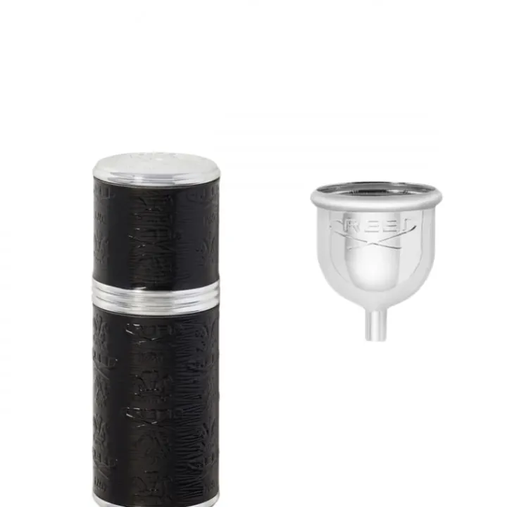 CREED Argent / Noir Vaporisateur de voyage - Gaine Cousue Cuir
