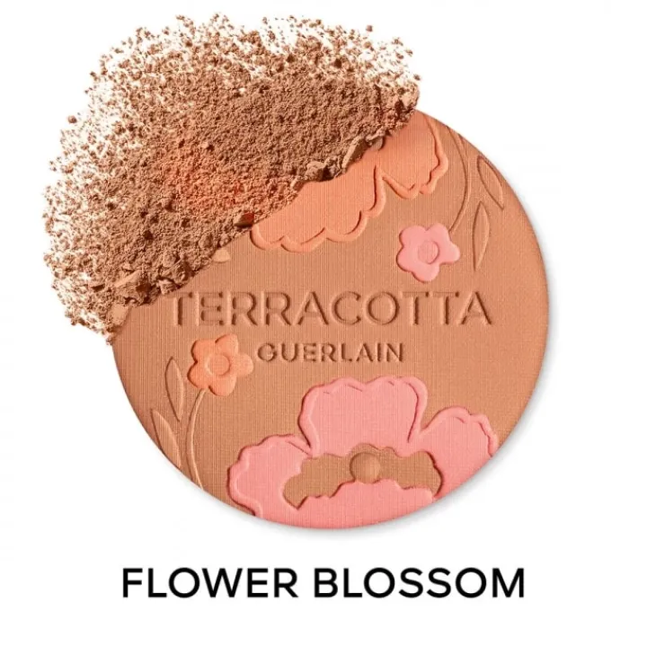 GUERLAIN Terracotta Flower Blossom La Poudre Éclat Bonne Mine Naturelle- Édition Limitée - 96% d’ingrédients d’origine naturelle