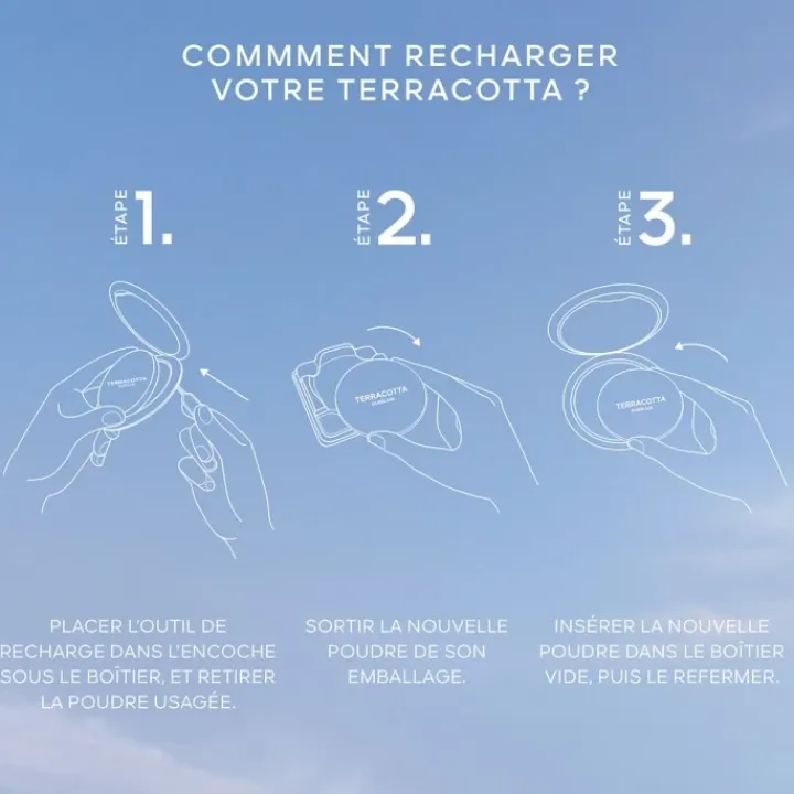 GUERLAIN Terracotta Flower Blossom La Poudre Éclat Bonne Mine Naturelle- Édition Limitée - 96% d’ingrédients d’origine naturelle