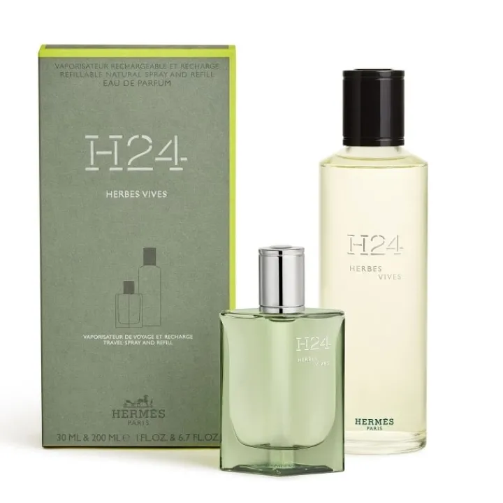 Homme HERMÈS H24 Herbes Vives Eau de Parfum Vaporisateur de Voyage et Recharge