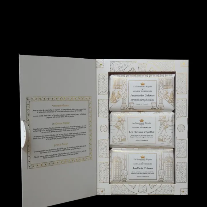 La Savonnerie Royale Château de Versailles Coffret 3 Savons Solides Naturels Parfumés