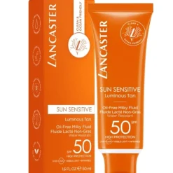 LANCASTER Sun Sensitive                 Fluide Lacté Non-Gras Visage SPF50