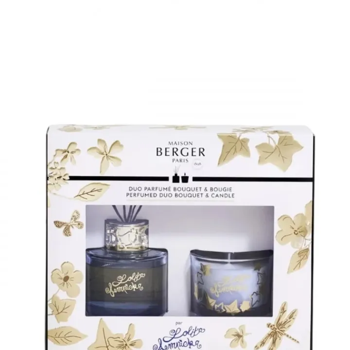 Maison Berger Paris Duo mini Bouquet & Bougie Lolita Lempicka Parme Coffret Parfum d'intérieur