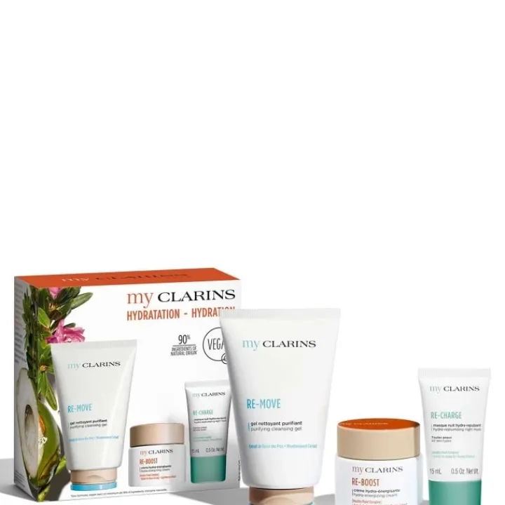 CLARINS My Coffret Soin Visage - Routine Peau Nettoyée, Hydratée, Repulpée