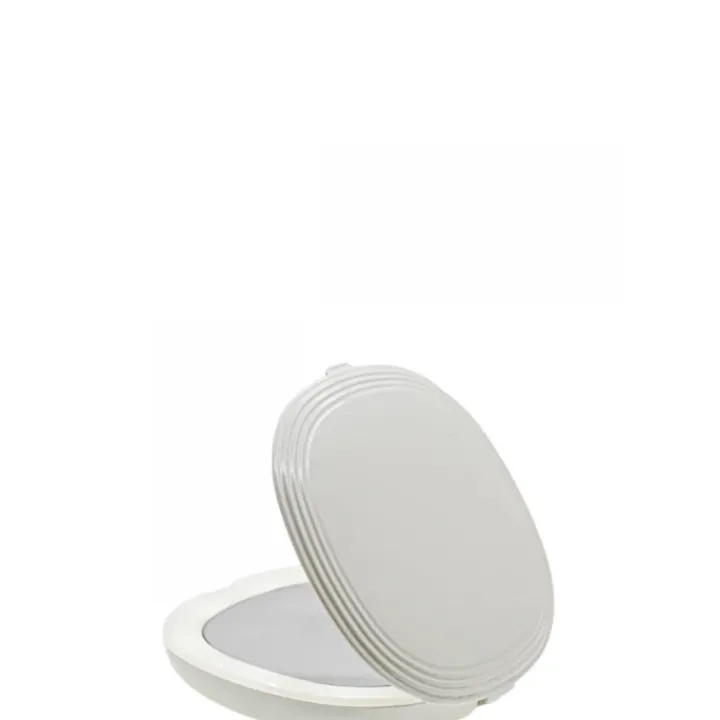 Novex Miroir Lumineux de Sac Double Face Grossissant x 1 et x 5 Blanc Nacré