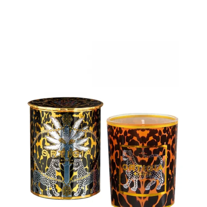 Ortigia Sicilia Ambra Nera Bougie Parfumée Décorée