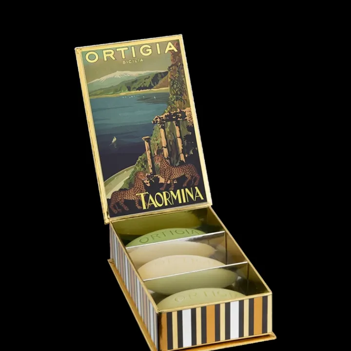 Femme Ortigia Sicilia City Box Taormina Coffret 3 Savons Parfumés