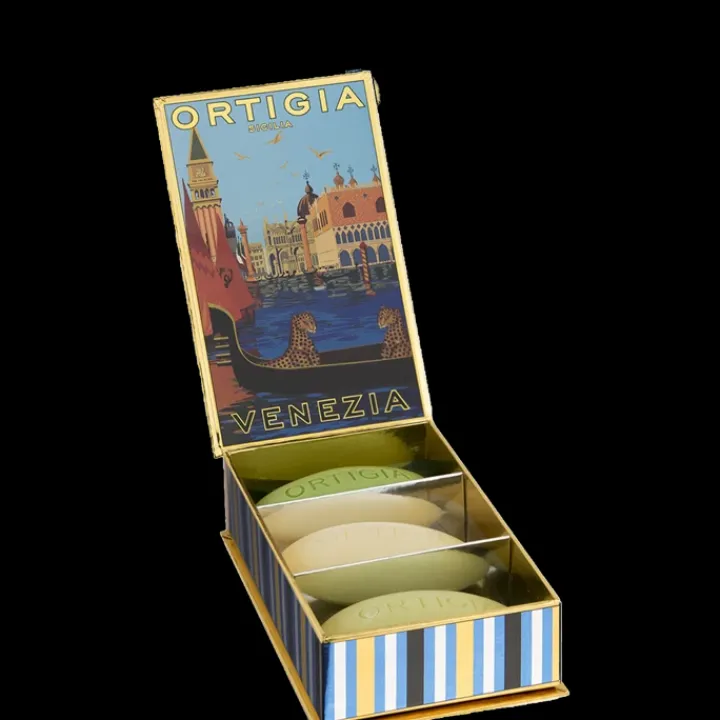 Femme Ortigia Sicilia City Box Venezia Coffret de 3 Savons Parfumés
