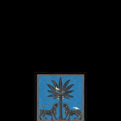 Ortigia Sicilia Ortigia                Plateau Carré Bleu en Laque