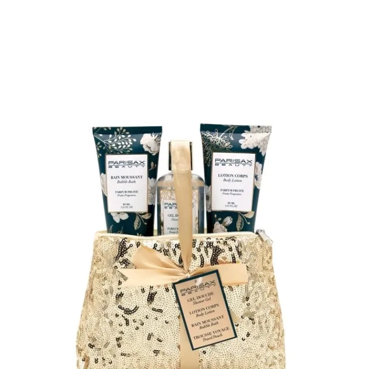 Parisax Trousse Voyage Gel Douche Lotion Corps Bain Moussant Coffret Soin