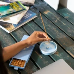 Bloom Porte Encens Rose Marbré en Beton