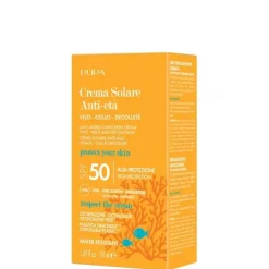 Pupa Crème Solaire Anti-Âge SPF 50                 Visage, Cou & Décolleté Haute Protection UVA - UVB - Infrarouges