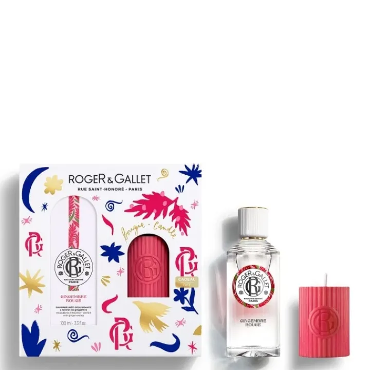 Femme Roger&Gallet Gingembre Rouge Coffret Eau Parfumée Bienfaisante - Bougie Parfumée
