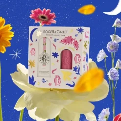 Femme Roger&Gallet Rose                Coffret Eau Parfumée Bienfaisante - Bougie Parfumée