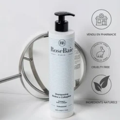 RoseBaie Paris Biotine x Collagène                Shampooing Reparation, Pousse et Reconstruction
