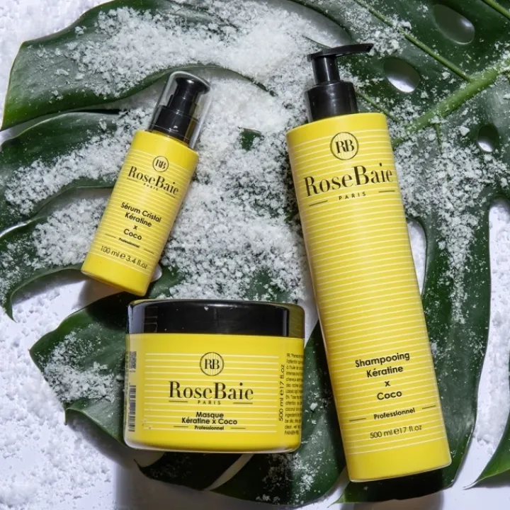RoseBaie Paris Kératine x Coco Shampooing Hydratant et Protecteur