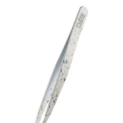 Rubis Pince Classique Action Painting Blanche                Pince à Épiler Professionnelle pour les Sourcils