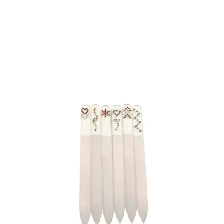 Samsar Lime en verre Blanche avec Strass 14,5 cm