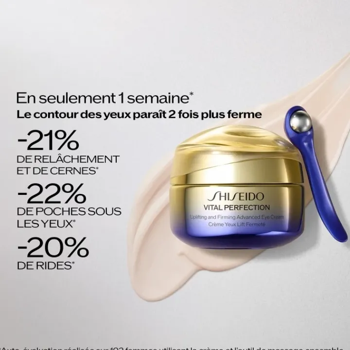 SHISEIDO Vital Perfection Crème Yeux Lift Fermeté et Outil de Massage